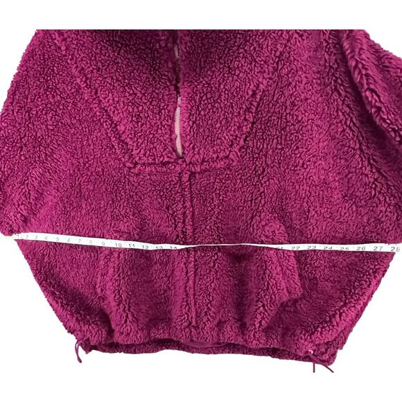 Free People Nantucket Fleece Pullover L Acai Half Zip Cozy Chic Jacket Outdoors - Picture 8 of 16